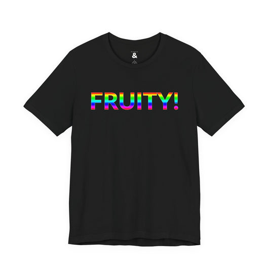 Unisex Jersey Short Sleeve Tee - Fruity! in Midnight (L)