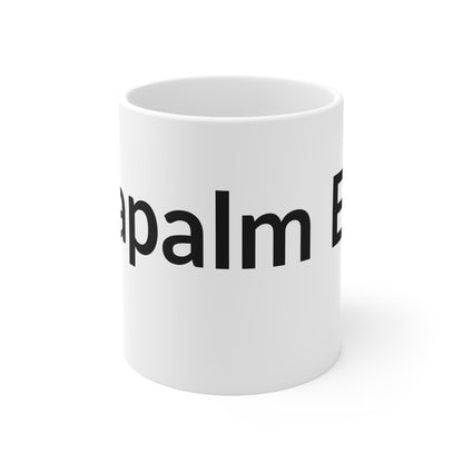 White Ceramic Coffee Cup - Napalm Era