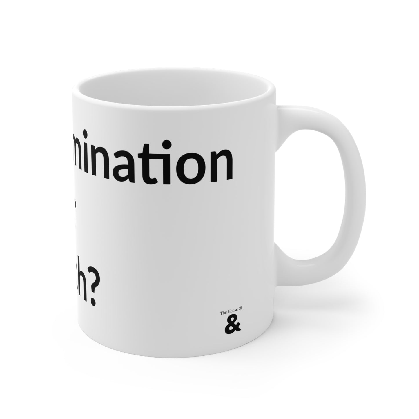 White Ceramic Coffee Cup - World Domination Or Lunch?