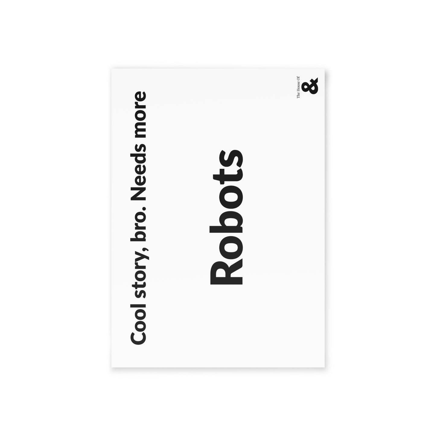 Boutique Gift & Collectible Card - Robots (One-sided print in Cloud)