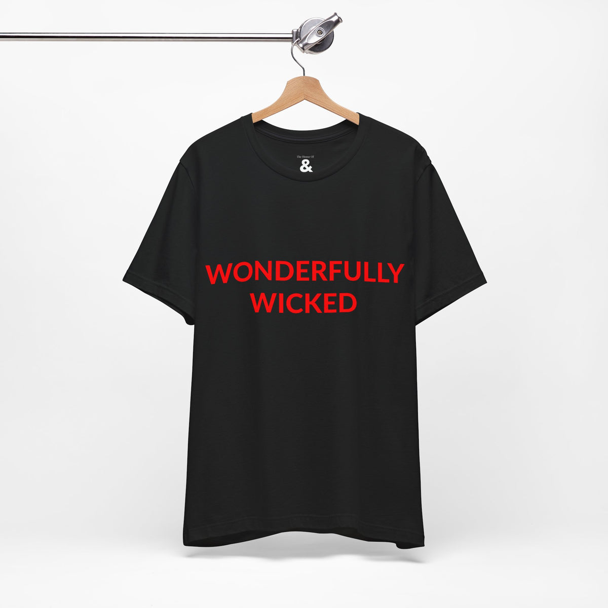 Unisex Jersey Short Sleeve Tee - Wonderfully Wicked - Blood Red in Midnight (S)