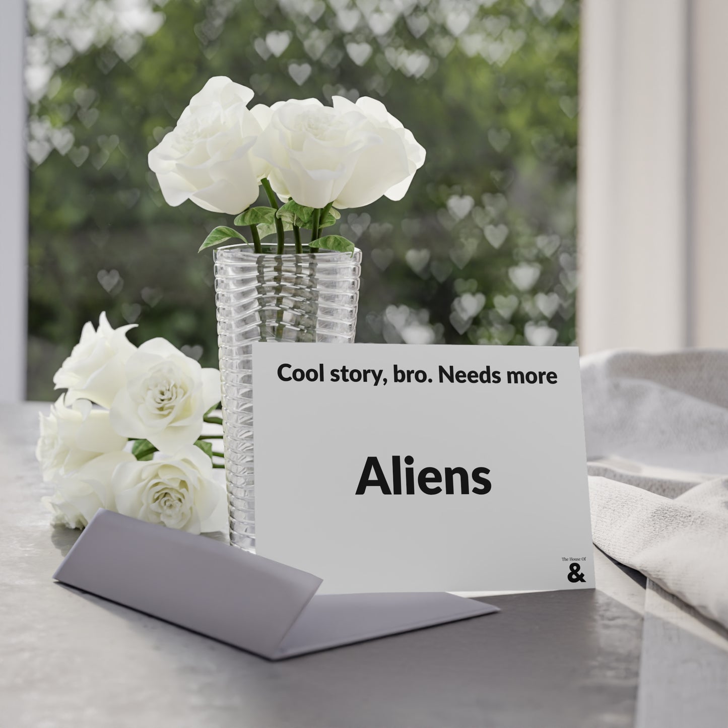 Boutique Gift & Collectible Card - Aliens (One-sided print in Cloud)