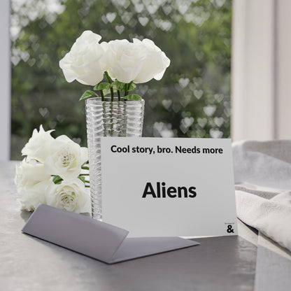 Boutique Gift & Collectible Card - Aliens (One-sided print in Cloud)