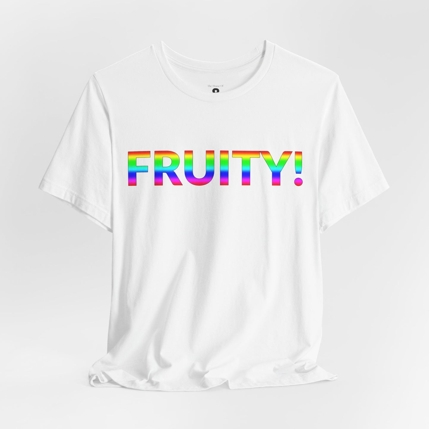 Unisex Jersey Short Sleeve Tee - Fruity! in Cloud - Pride Collection (S)