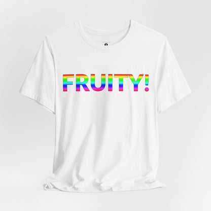Unisex Jersey Short Sleeve Tee - Fruity! in Cloud - Pride Collection (S)