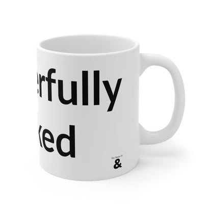 White Ceramic Coffee Cup - Wonderfully Wicked