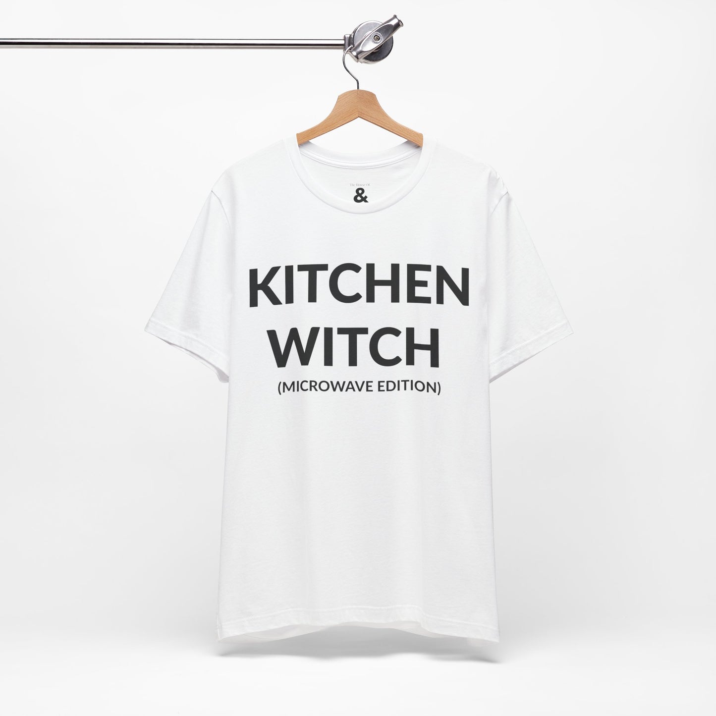 Unisex Jersey Short Sleeve Tee - Kitchen Witch (Microwave Edition) in Cloud (L)