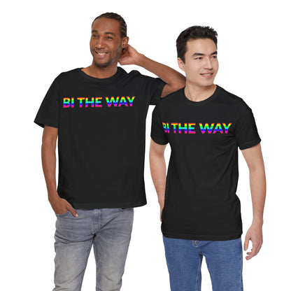 Unisex Jersey Short Sleeve Tee - Bi The Way in Midnight (M)