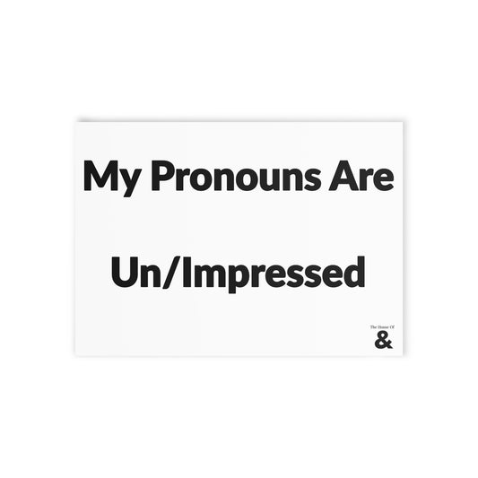 Boutique Gift & Collectible Card - Un/Impressed (One-sided print in Cloud)