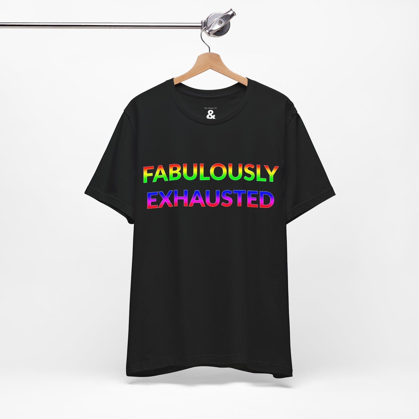 Unisex Jersey Short Sleeve Tee - Fabulously Exhausted in Midnight (M)