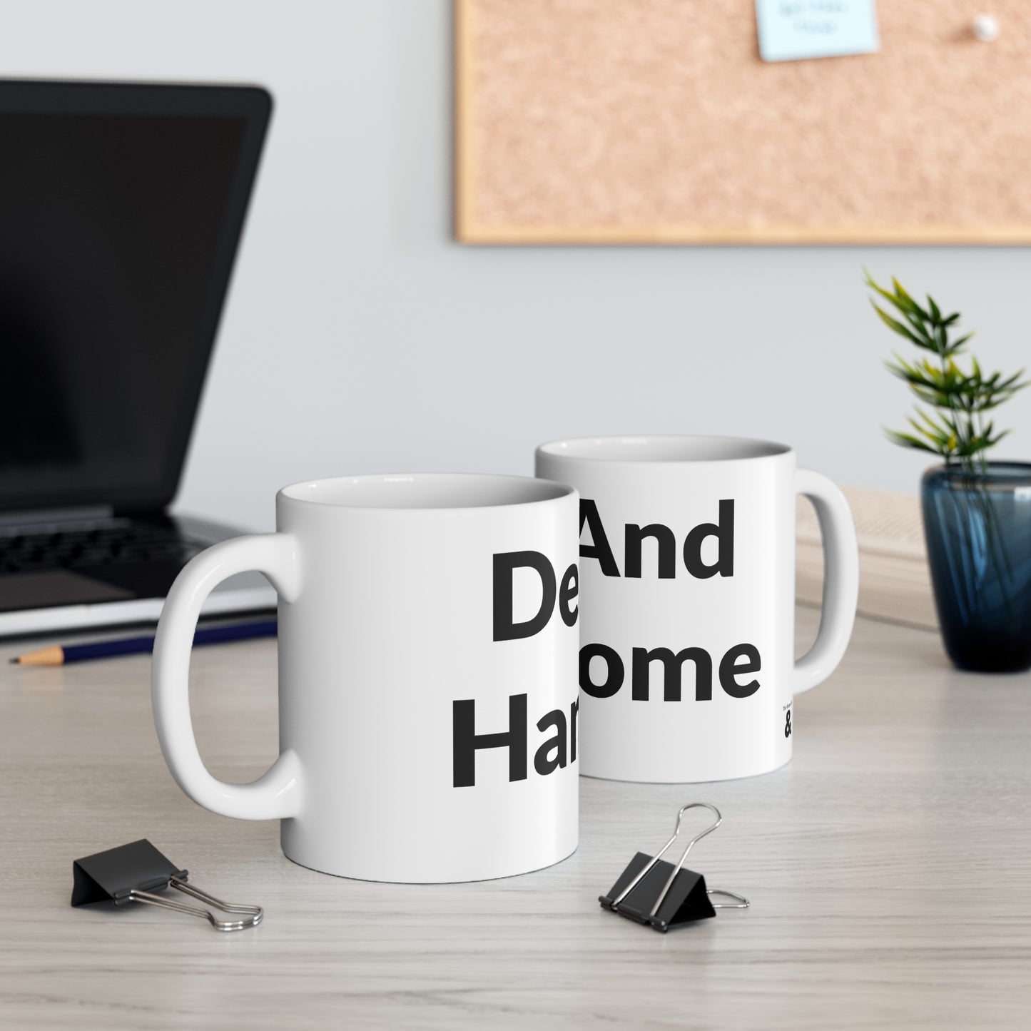 White Ceramic Coffee Cup - Deaf And Handsome