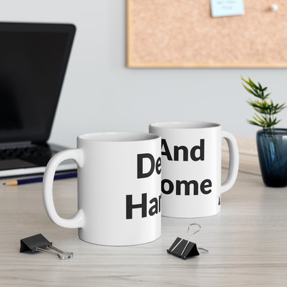 White Ceramic Coffee Cup - Deaf And Handsome