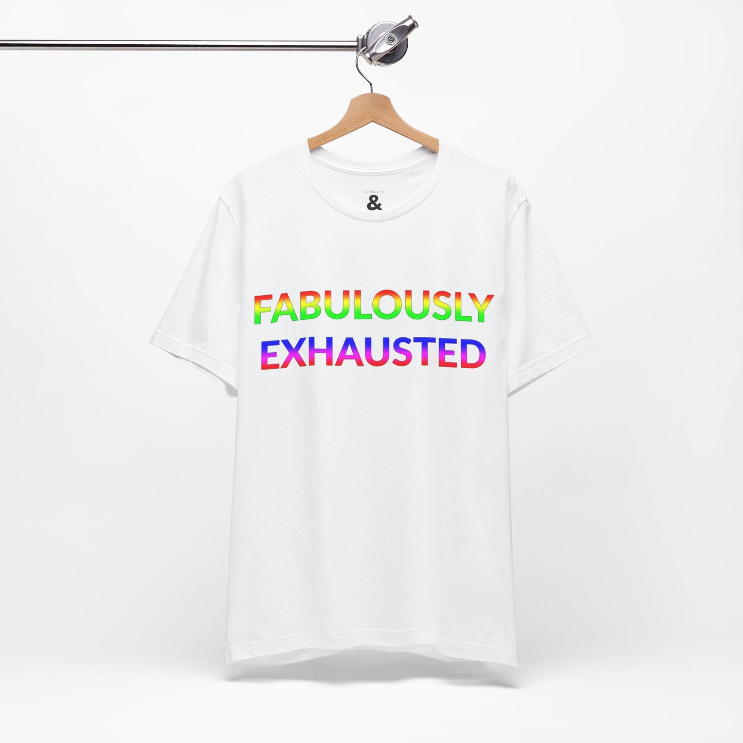 Unisex Jersey Short Sleeve Tee - Fabulously Exhausted in Cloud (M)