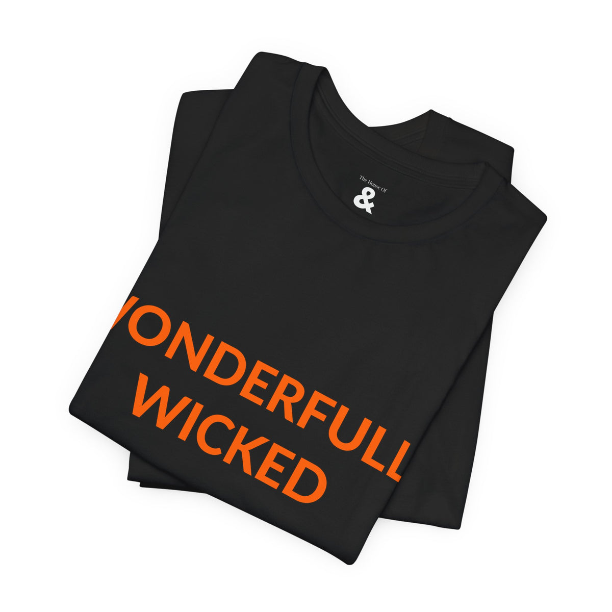 Unisex Jersey Short Sleeve Tee - Wonderfully Wicked - Burnt Orange in Midnight (L)