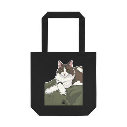 Midnight Cotton Tote Bag - Judgy Face