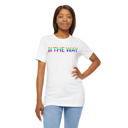 Unisex Jersey Short Sleeve Tee - Bi The Way in Cloud (L)