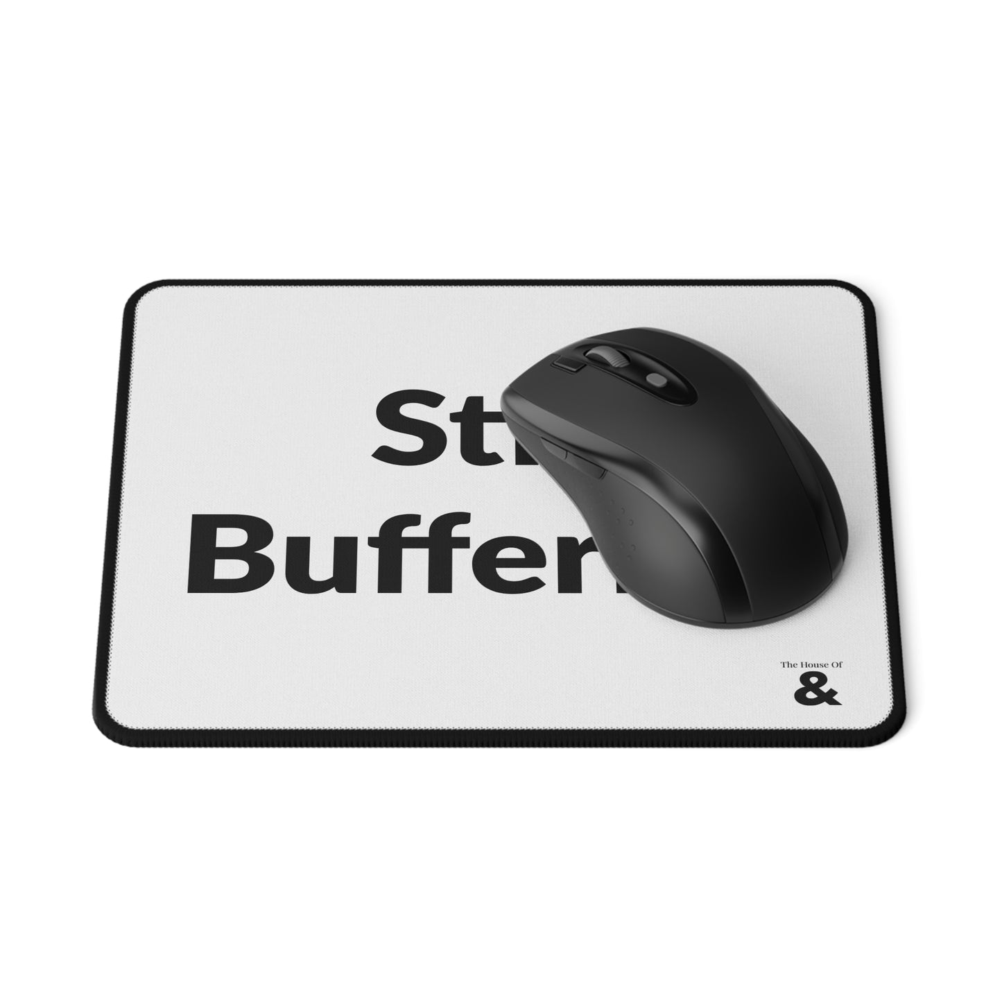 Non-Slip Gaming Mouse Pad - Still Buffering (White)