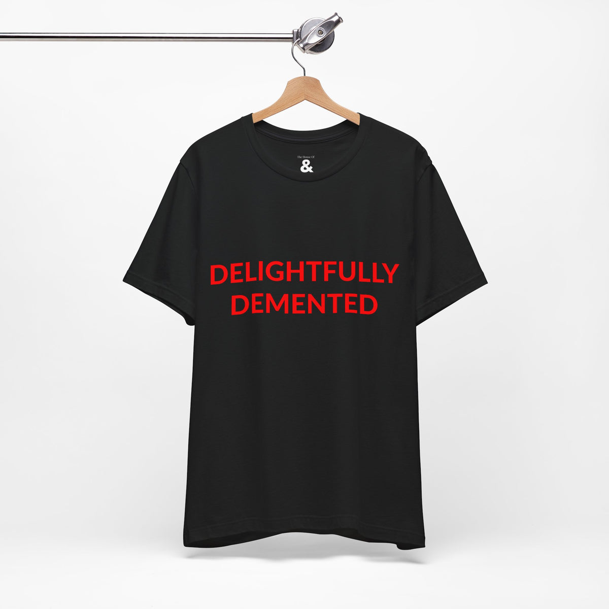 Unisex Jersey Short Sleeve Tee - Delightfully Demented - Blood Red in Midnight (S)