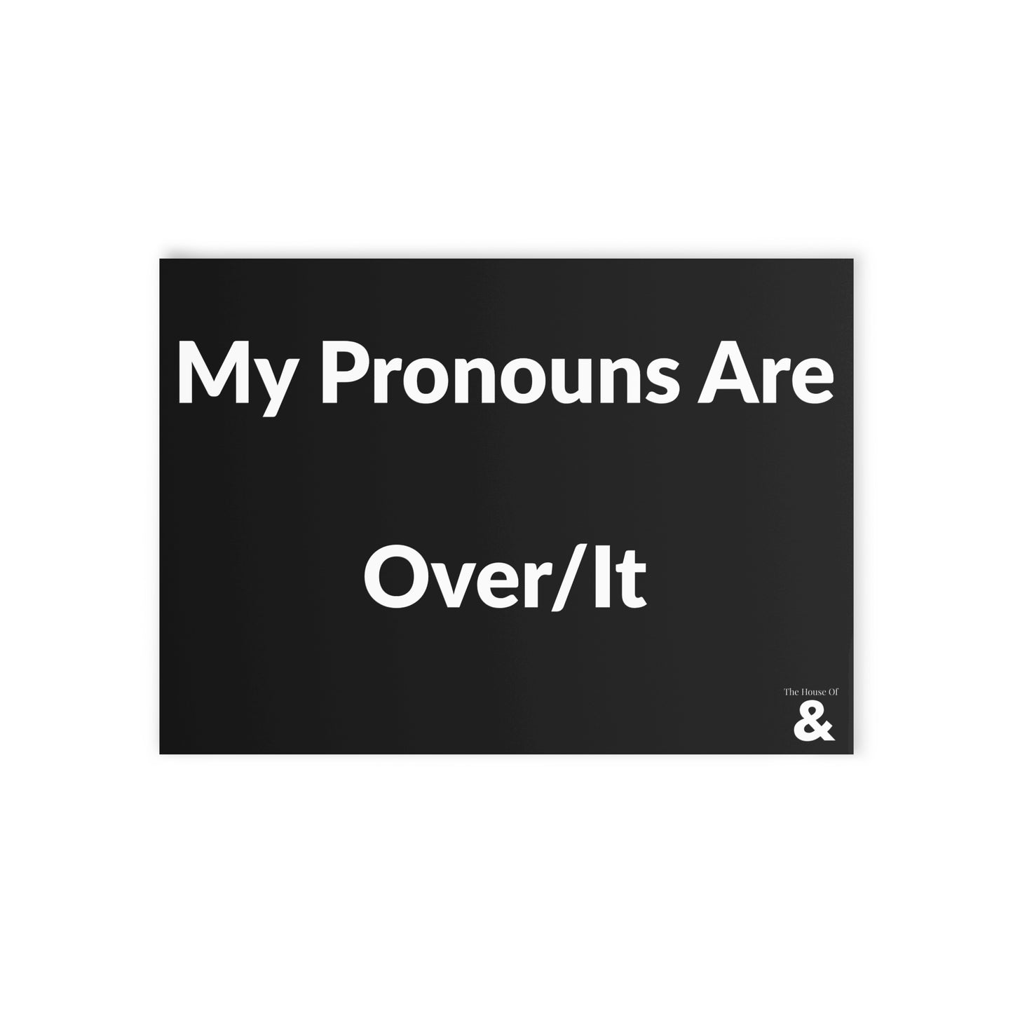 Boutique Gift & Collectible Card - Over/It (One-sided print in Midnight)