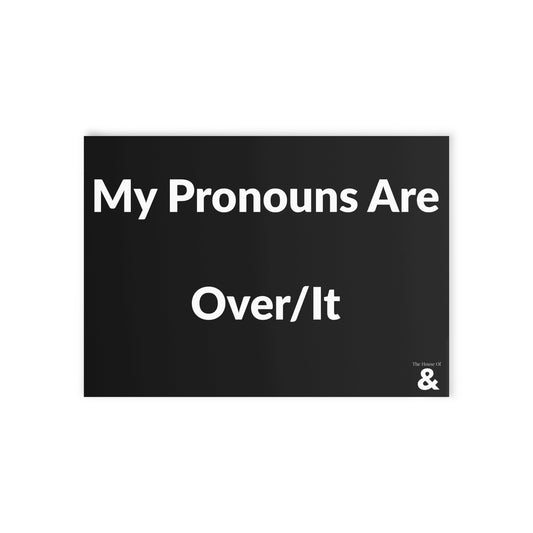 Boutique Gift & Collectible Card - Over/It (One-sided print in Midnight)