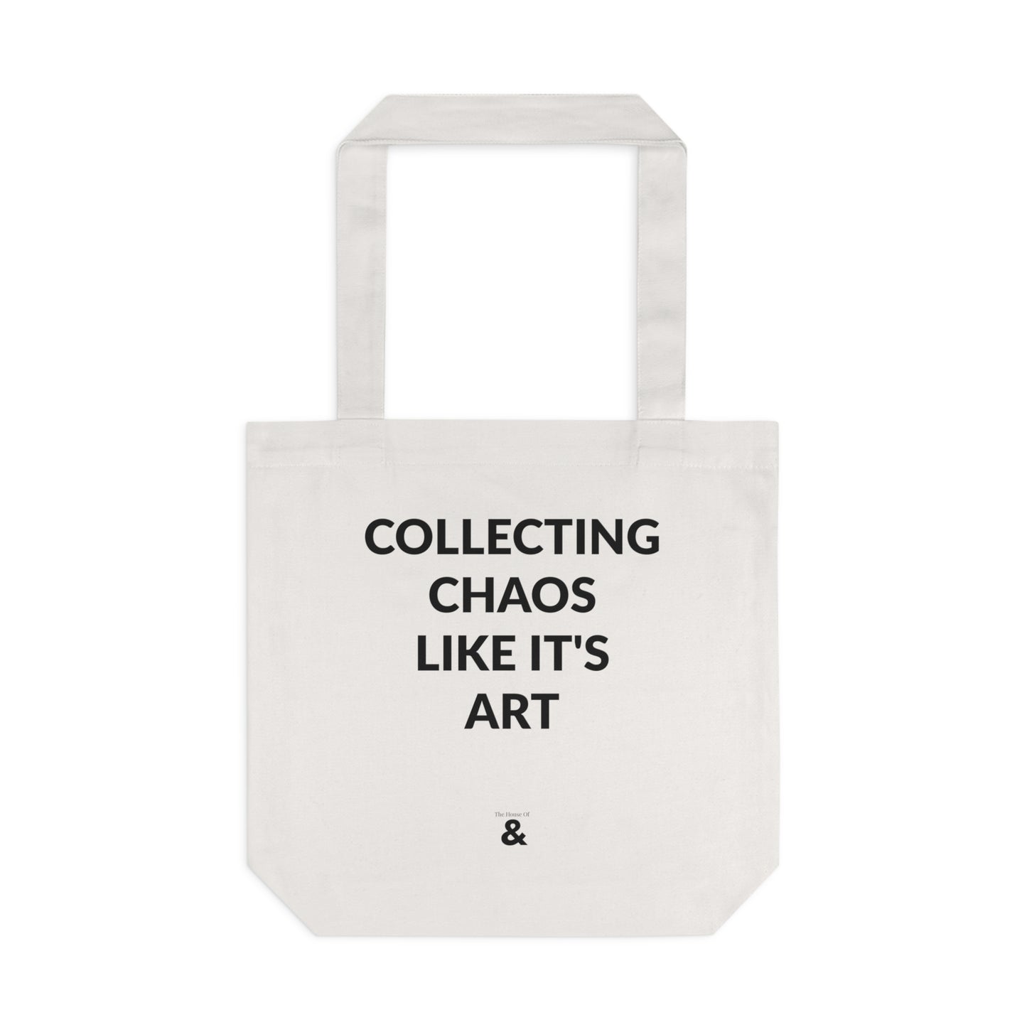 Oat Cotton Tote Bag - Collecting Chaos Like It's Art