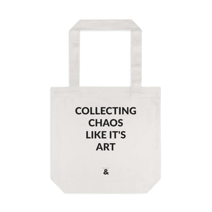 Oat Cotton Tote Bag - Collecting Chaos Like It's Art