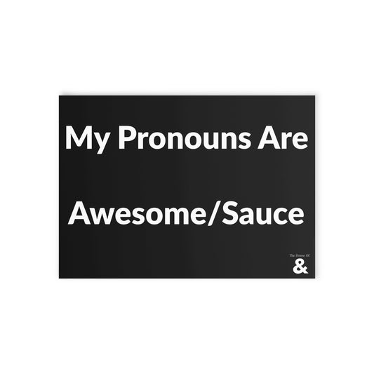 Boutique Gift & Collectible Card - Awesome/Sauce (One-sided print in Midnight)