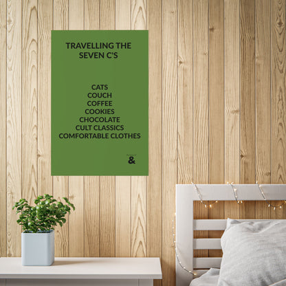 Unframed Poster - Travelling The Seven C's in Soft Herb