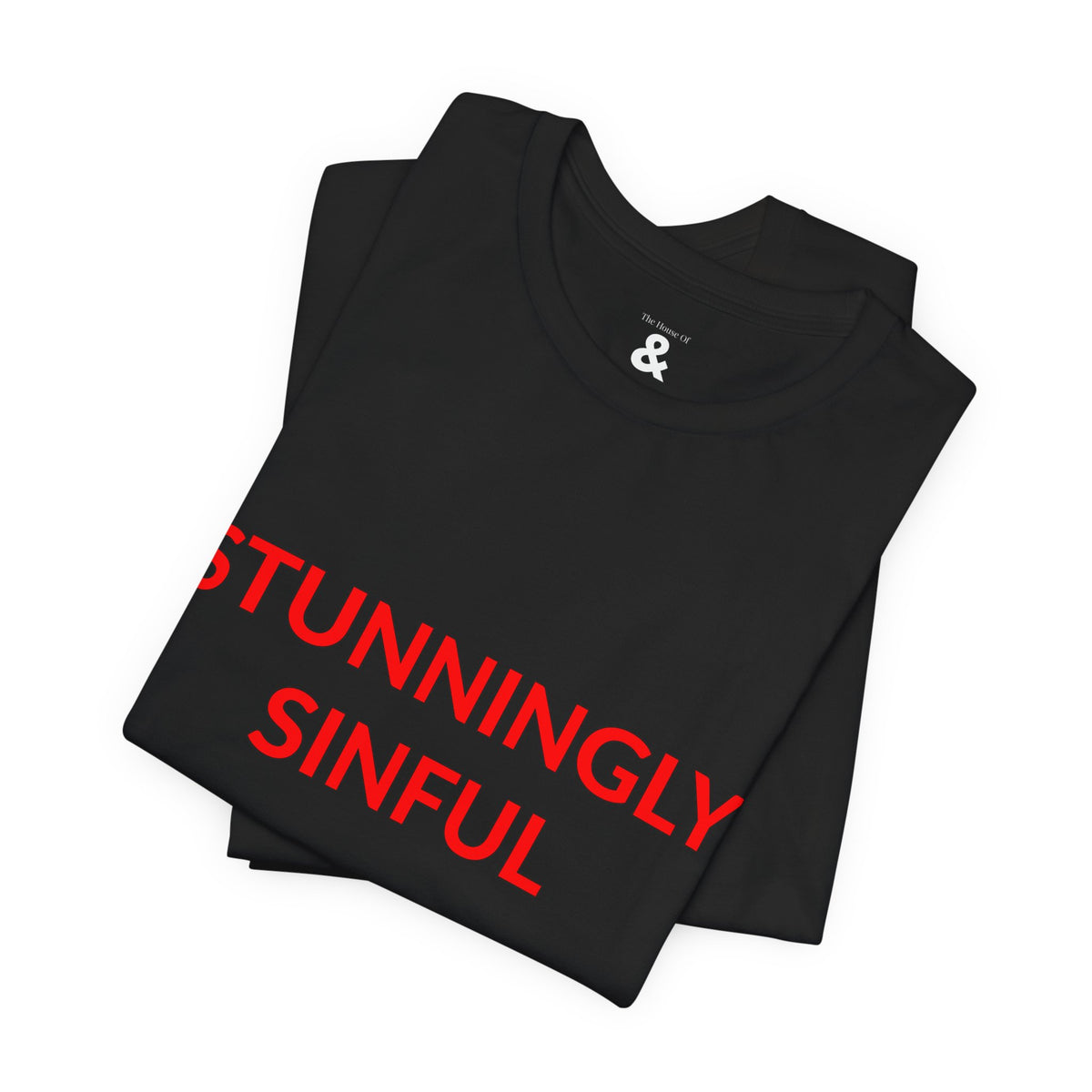 Unisex Jersey Short Sleeve Tee - Stunningly Sinful - Blood Red in Midnight (L)