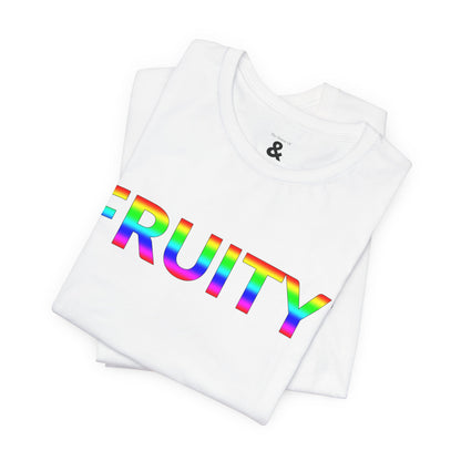 Unisex Jersey Short Sleeve Tee - Fruity! in Cloud - Pride Collection (S)