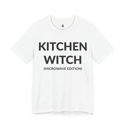 Unisex Jersey Short Sleeve Tee - Kitchen Witch (Microwave Edition) in Cloud (M)