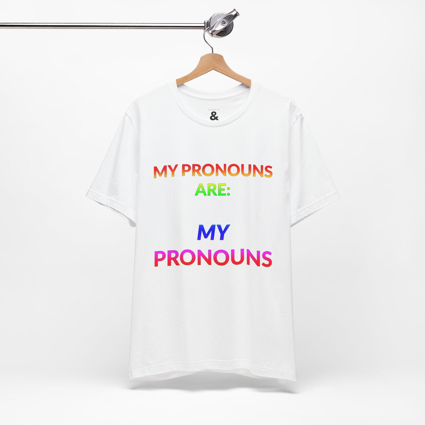 Unisex Jersey Short Sleeve Tee - My Pronouns Are MY Pronouns in Cloud (L)