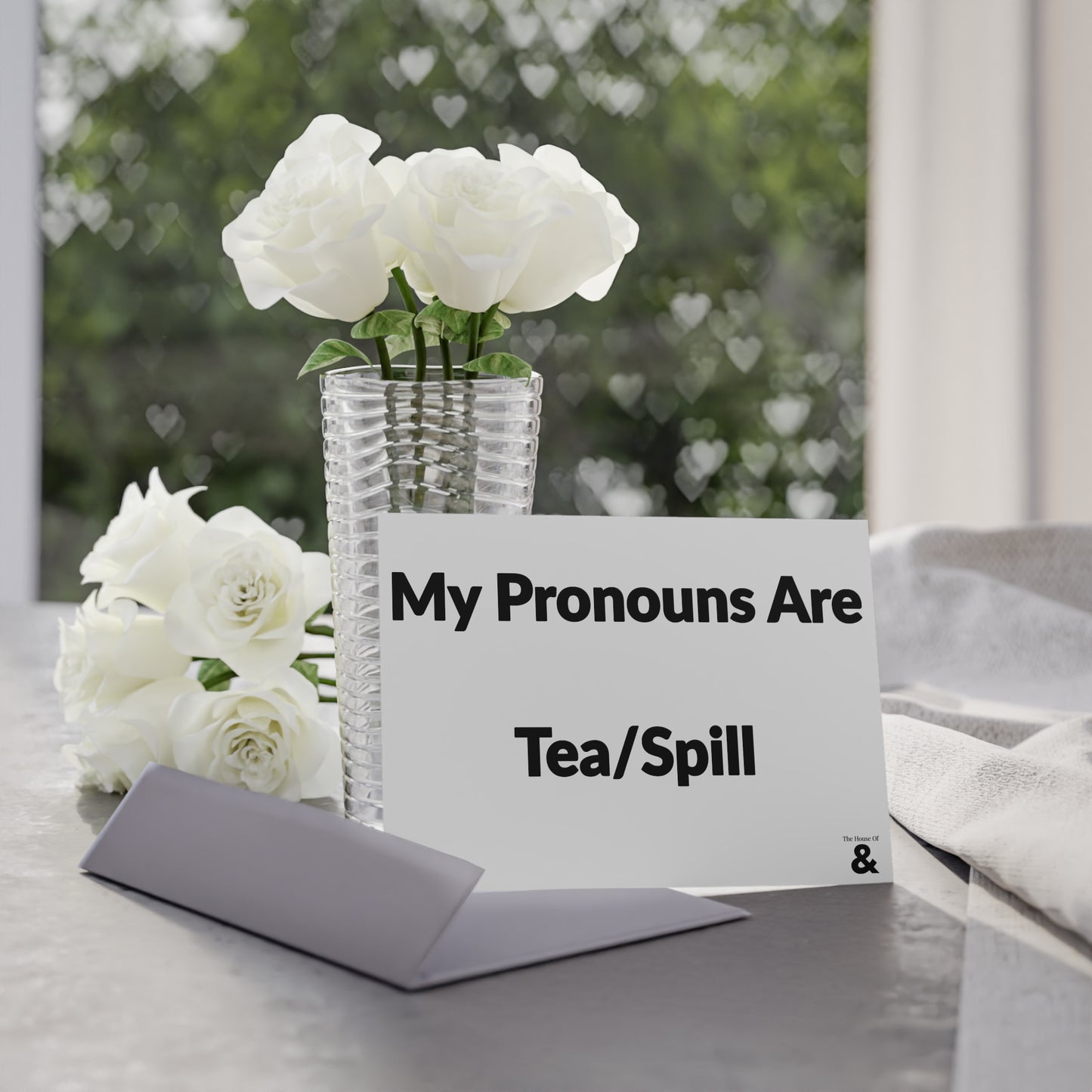 Boutique Gift & Collectible Card - Tea/Spill (One-sided print in Cloud)