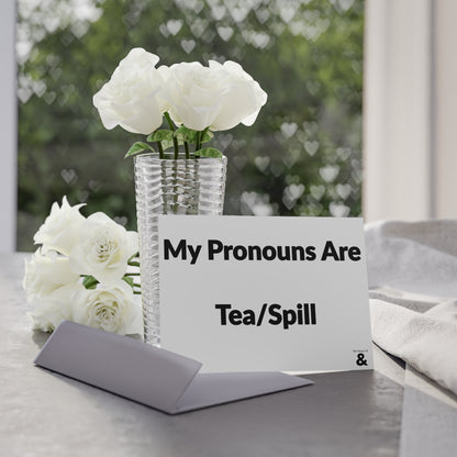 Boutique Gift & Collectible Card - Tea/Spill (One-sided print in Cloud)