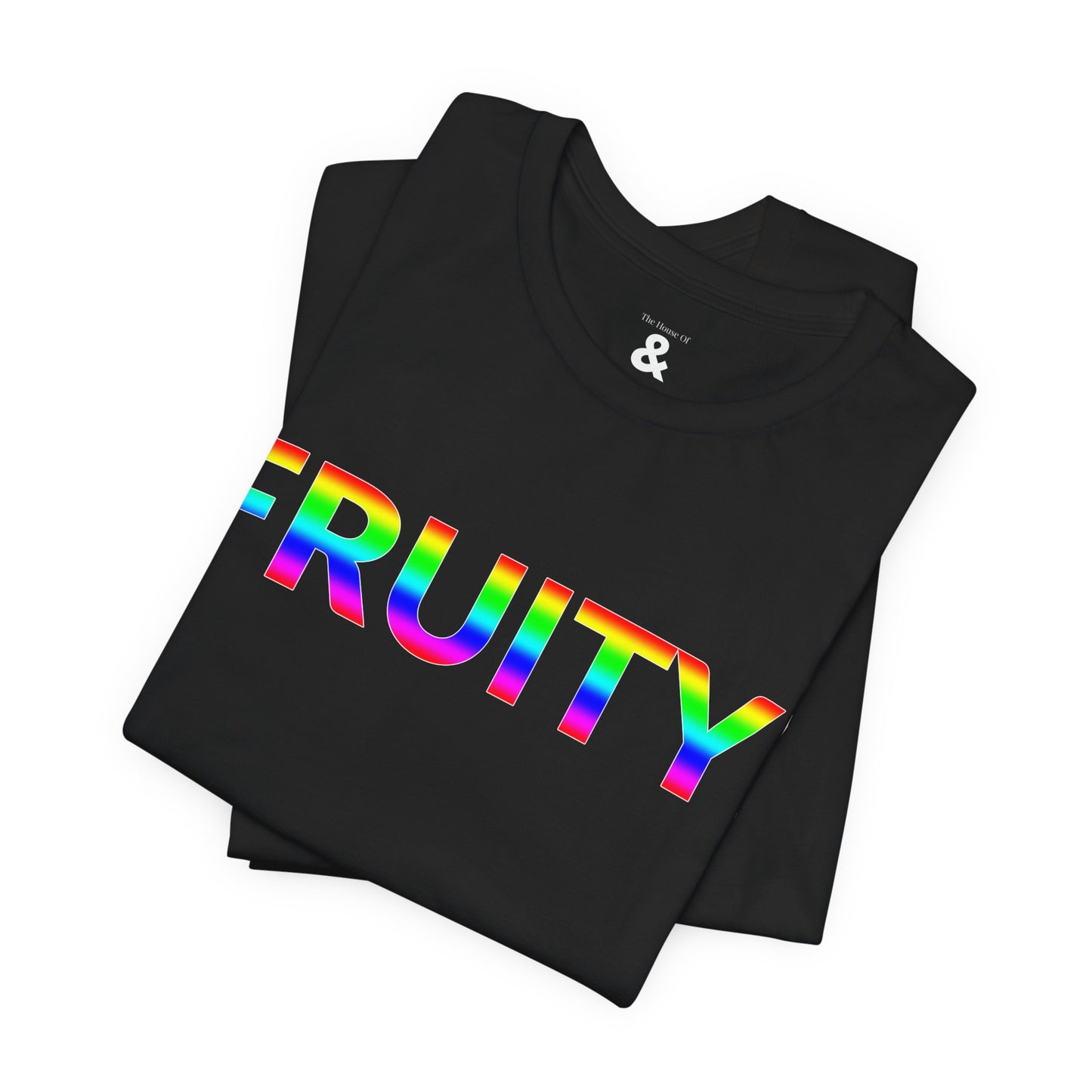 Unisex Jersey Short Sleeve Tee - Fruity! in Midnight - Pride Collection (S)