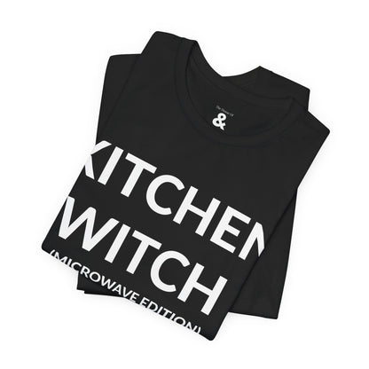 Unisex Jersey Short Sleeve Tee - Kitchen Witch (Microwave Edition) in Midnight (L)