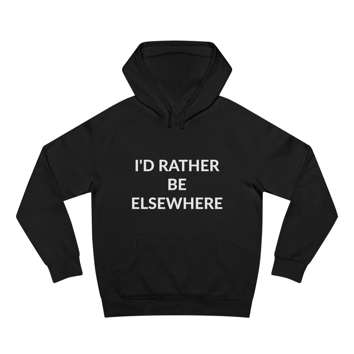 Unisex Supply Hoodie - I'd Rather Be Elsewhere in Midnight (M)