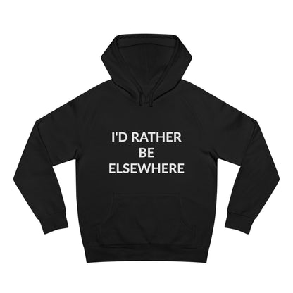Unisex Supply Hoodie - I'd Rather Be Elsewhere in Midnight (M)