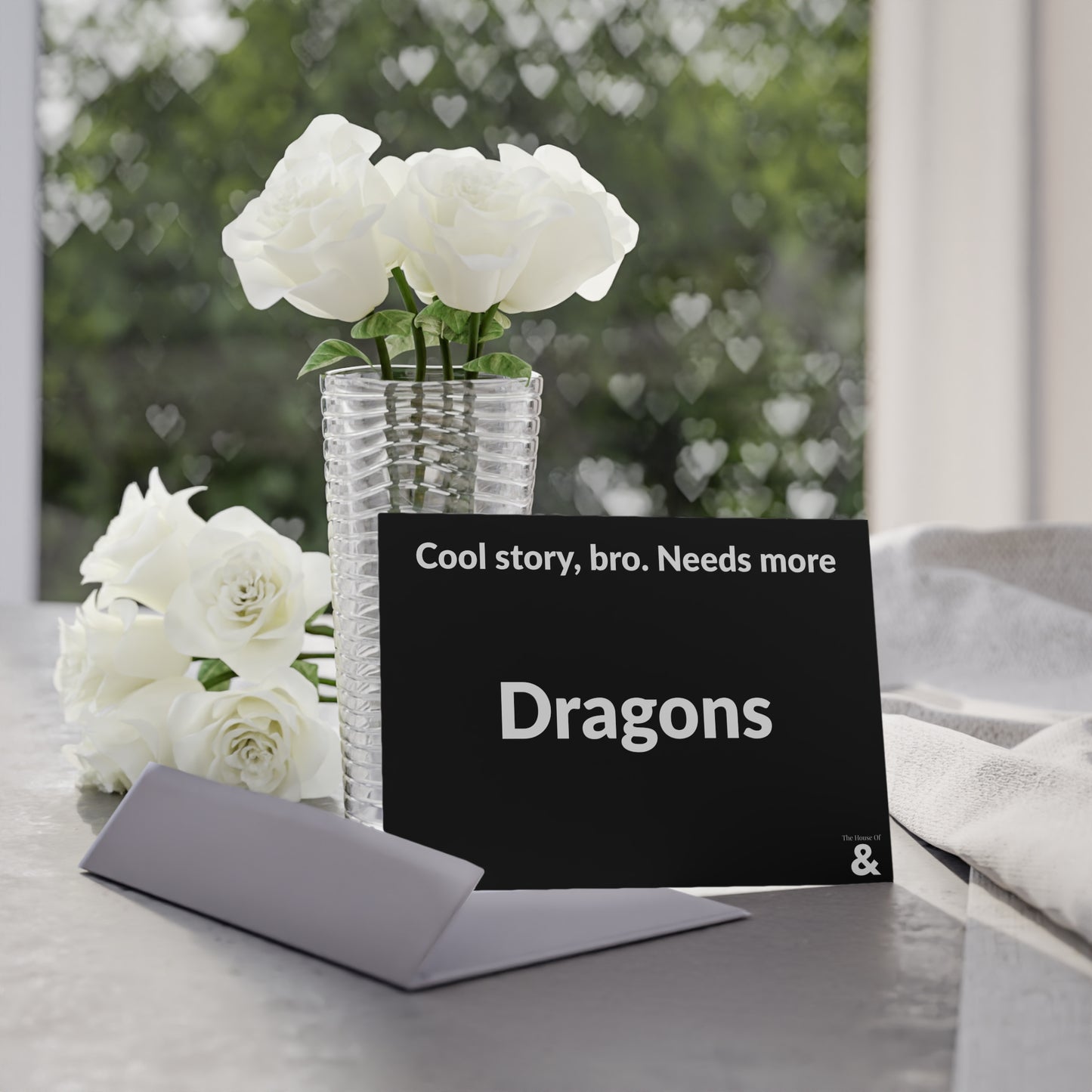 Boutique Gift & Collectible Card - Dragons (One-sided print in Midnight)