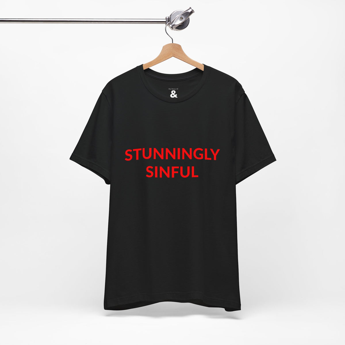 Unisex Jersey Short Sleeve Tee - Stunningly Sinful - Blood Red in Midnight (L)