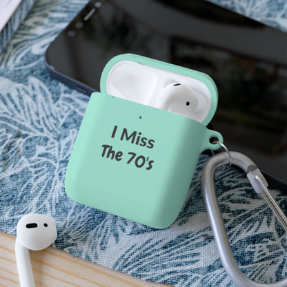 AirPods Case Cover - I Miss The 70's - Black Text