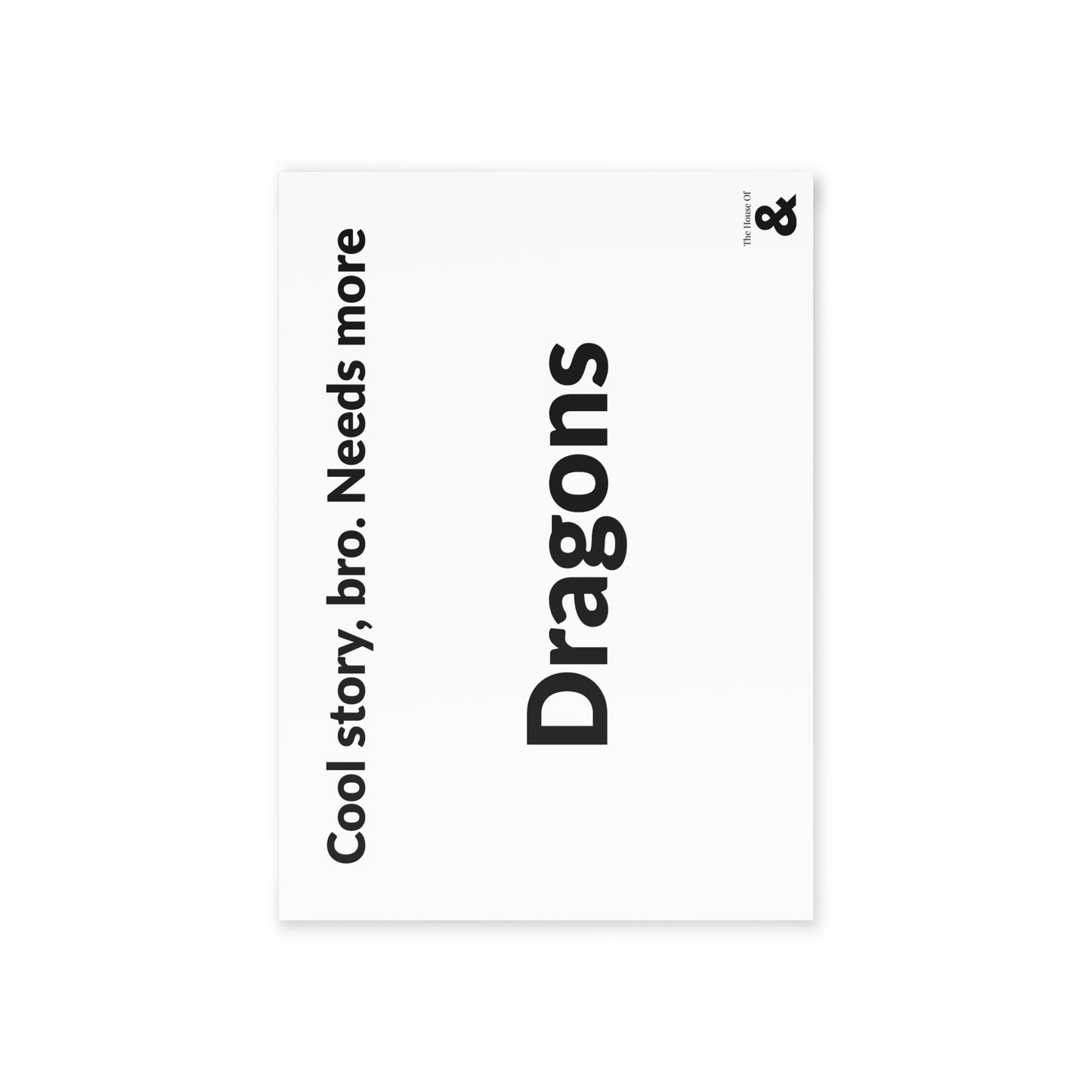 Boutique Gift & Collectible Card - Dragons (One-sided print in Cloud)