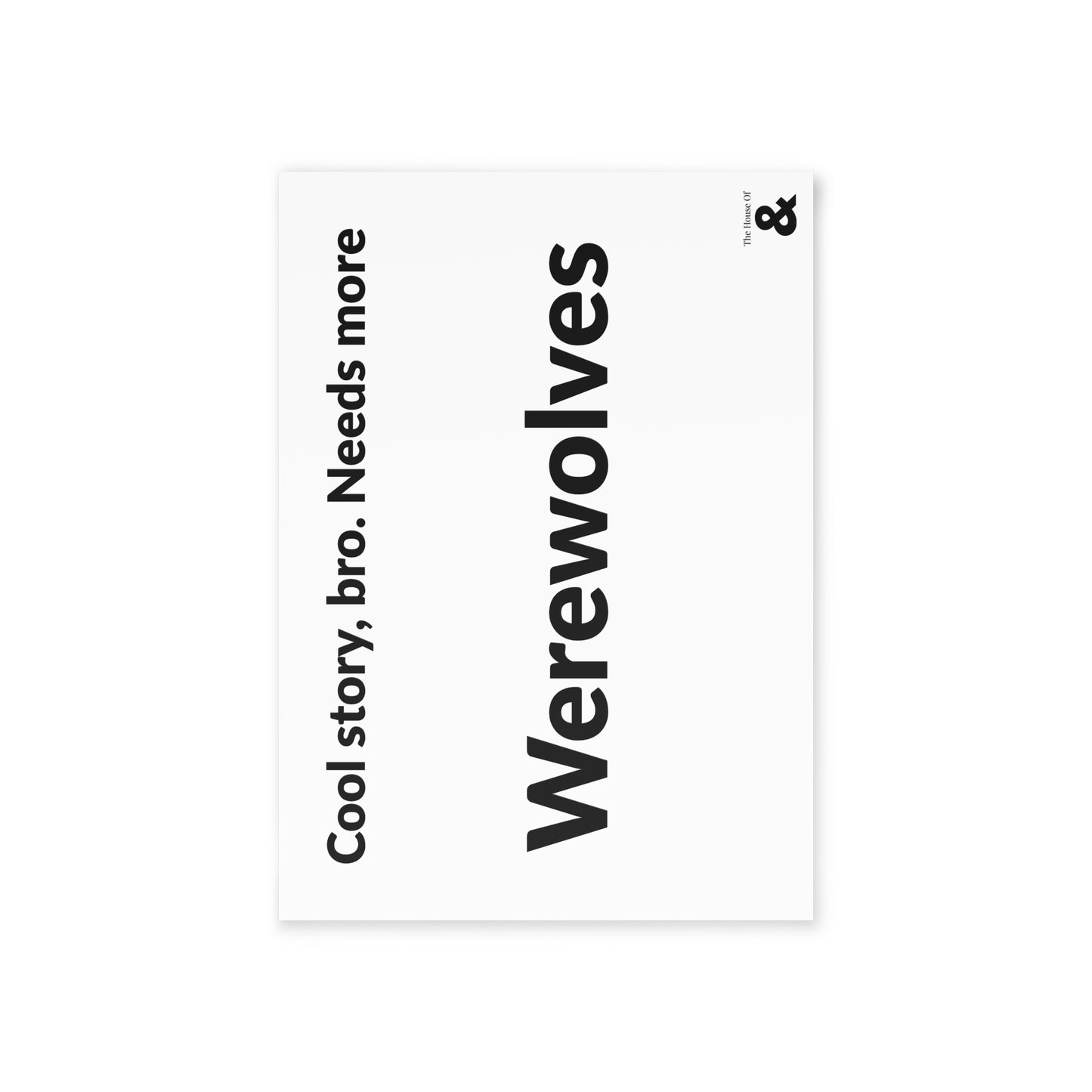 Boutique Gift & Collectible Card - Werewolves (One-sided print in Cloud)