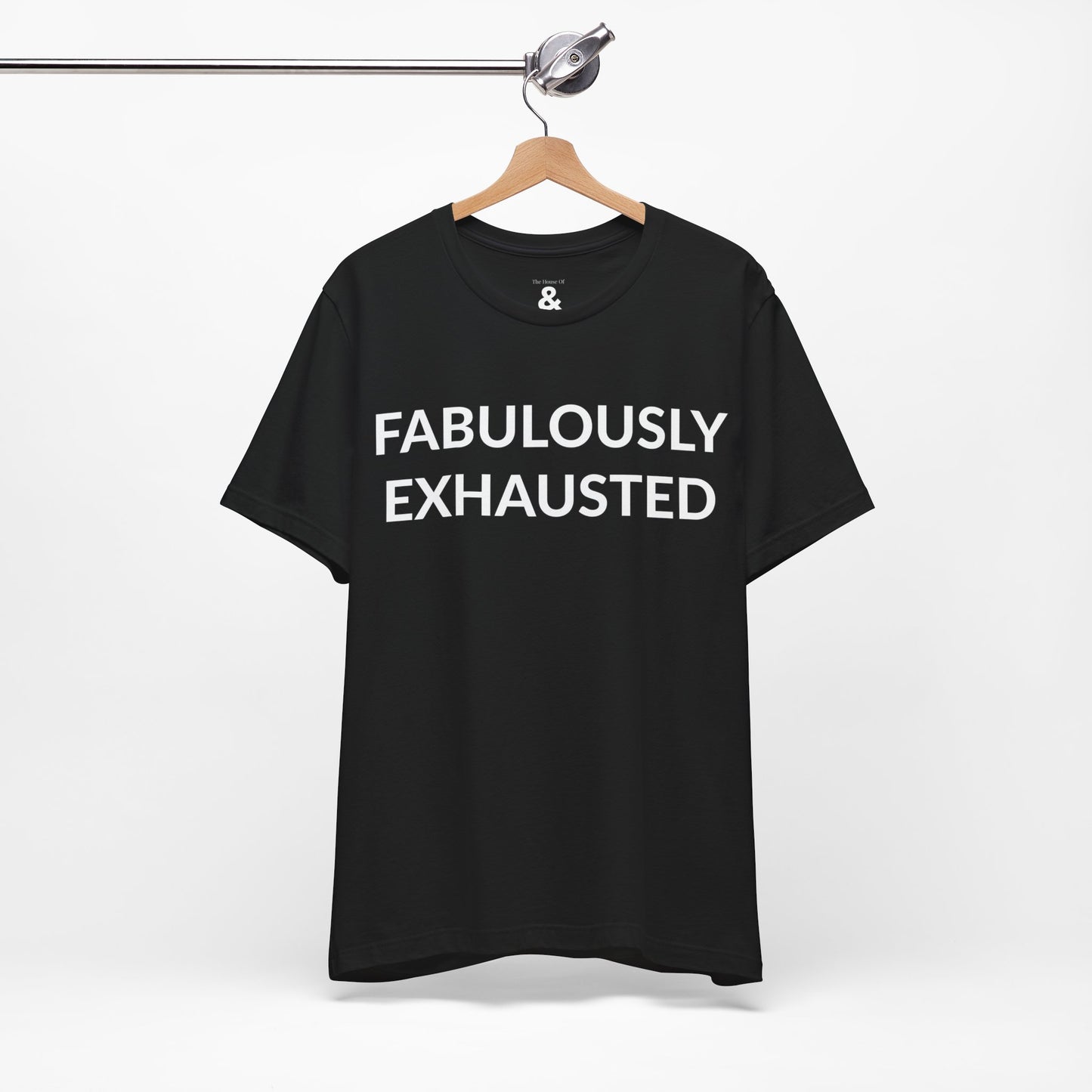 Unisex Jersey Short Sleeve Tee - Fabulously Exhausted in Midnight (M)