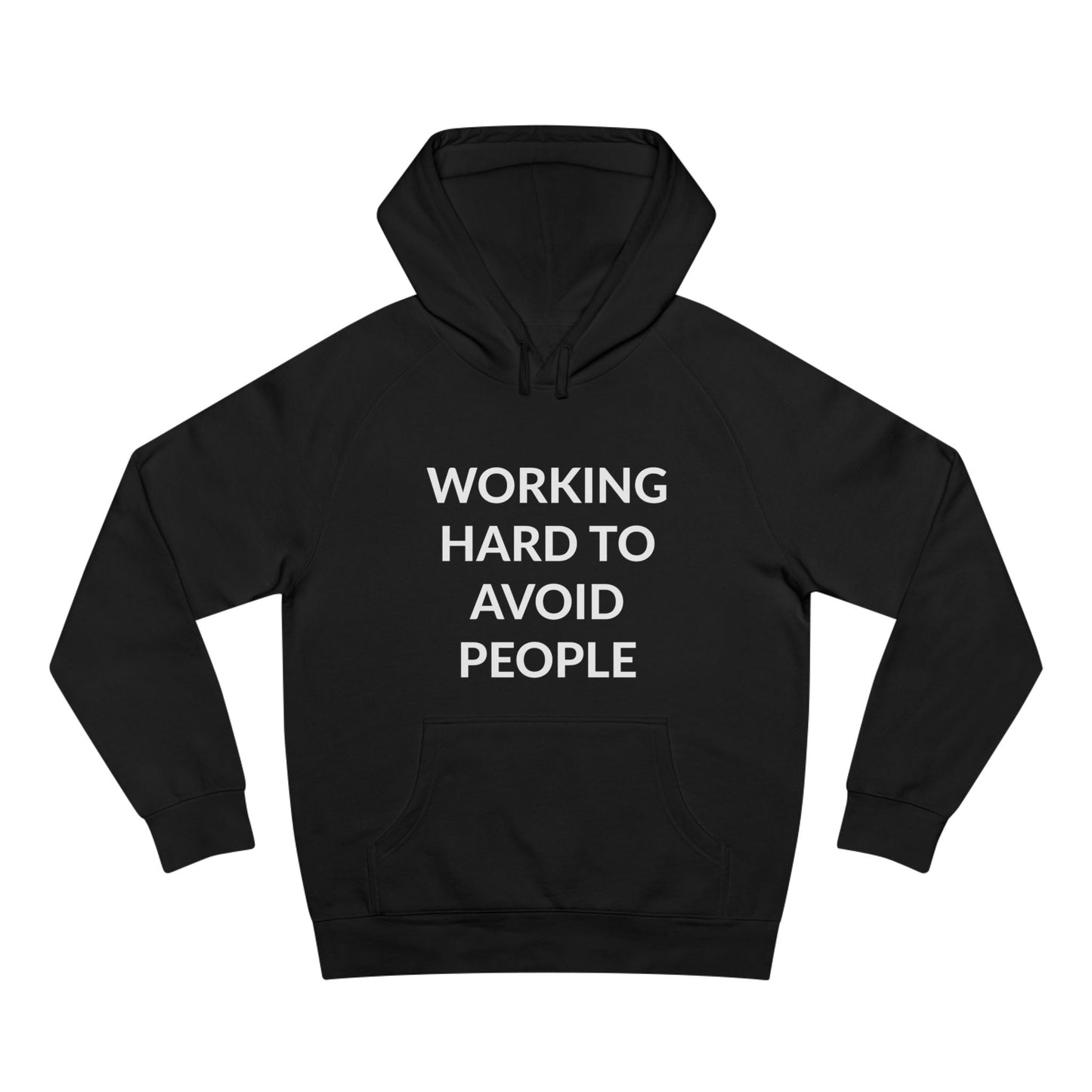 Unisex Supply Hoodie - Working Hard To Avoid People in Midnight (S)