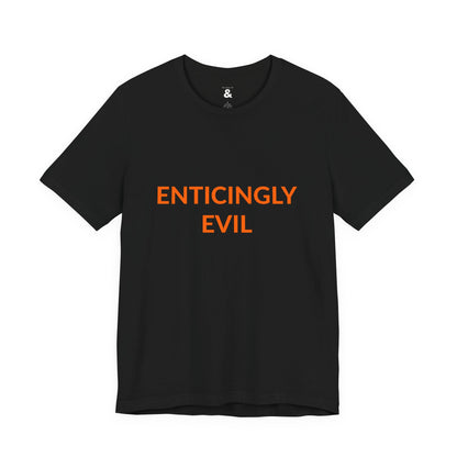 Unisex Jersey Short Sleeve Tee - Enticingly Evil - Burnt Orange in Midnight (L)