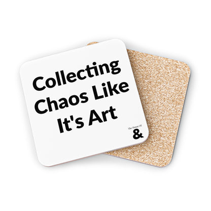 Coaster - Collecting Chaos Like It's Art (White)