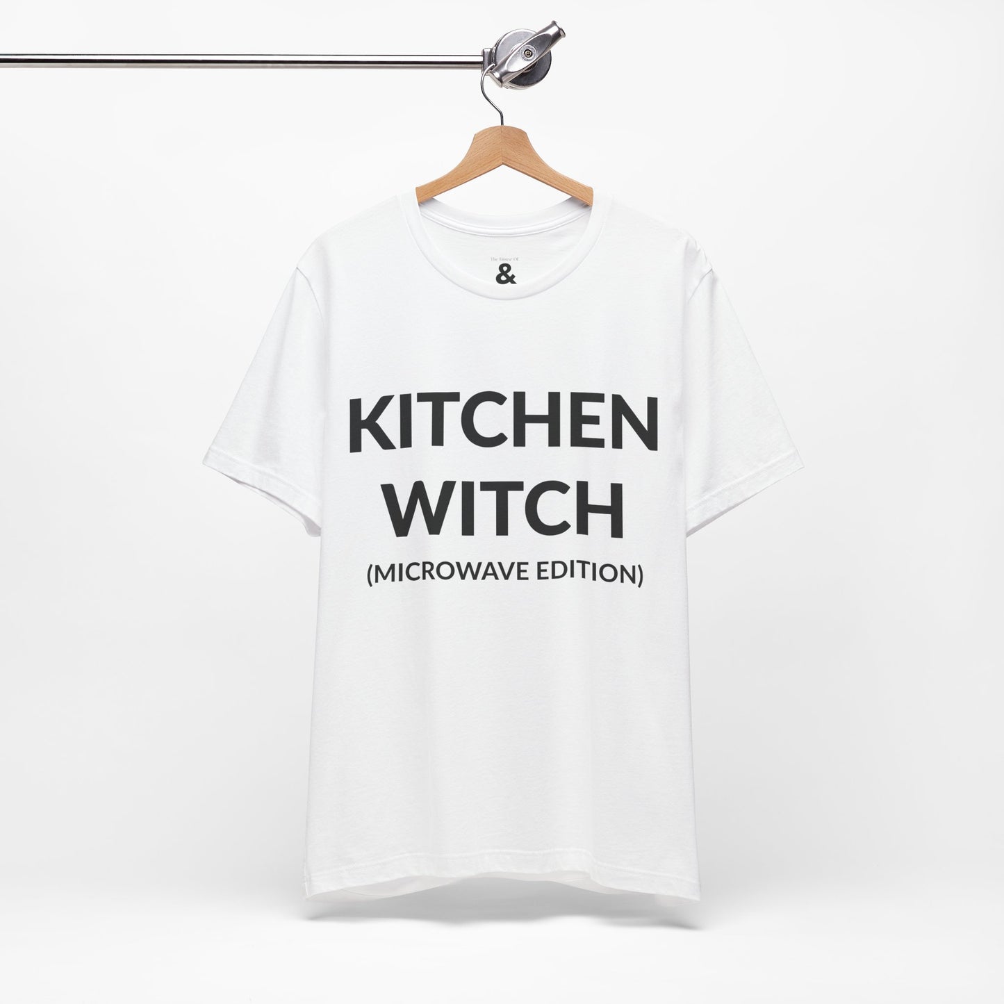 Unisex Jersey Short Sleeve Tee - Kitchen Witch (Microwave Edition) in Cloud (S)