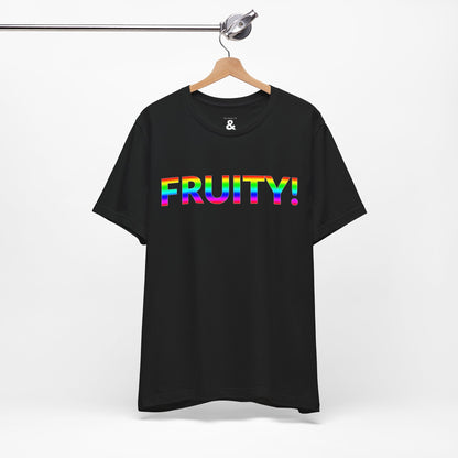 Unisex Jersey Short Sleeve Tee - Fruity! in Midnight - Pride Collection (S)