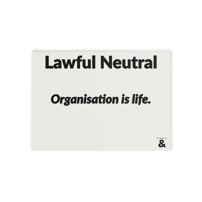 Boutique Gift & Collectible Card - Lawful Neutral (One-sided print)